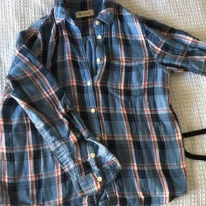 Plaid button down Madewell